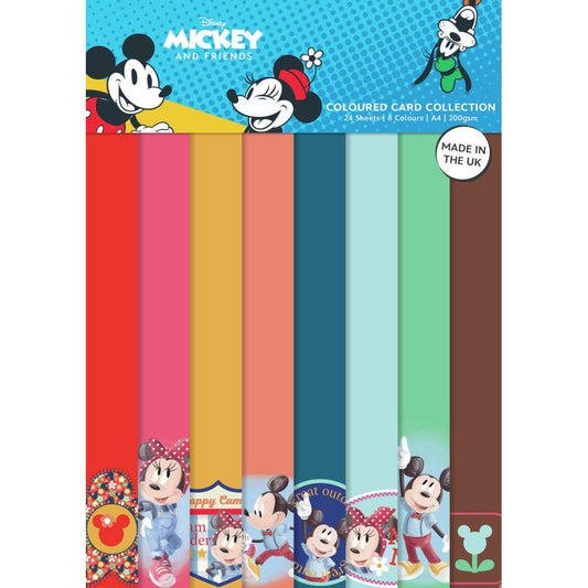 Creative World of Crafts Disney Coloured Card Pack - Mickey and Friends