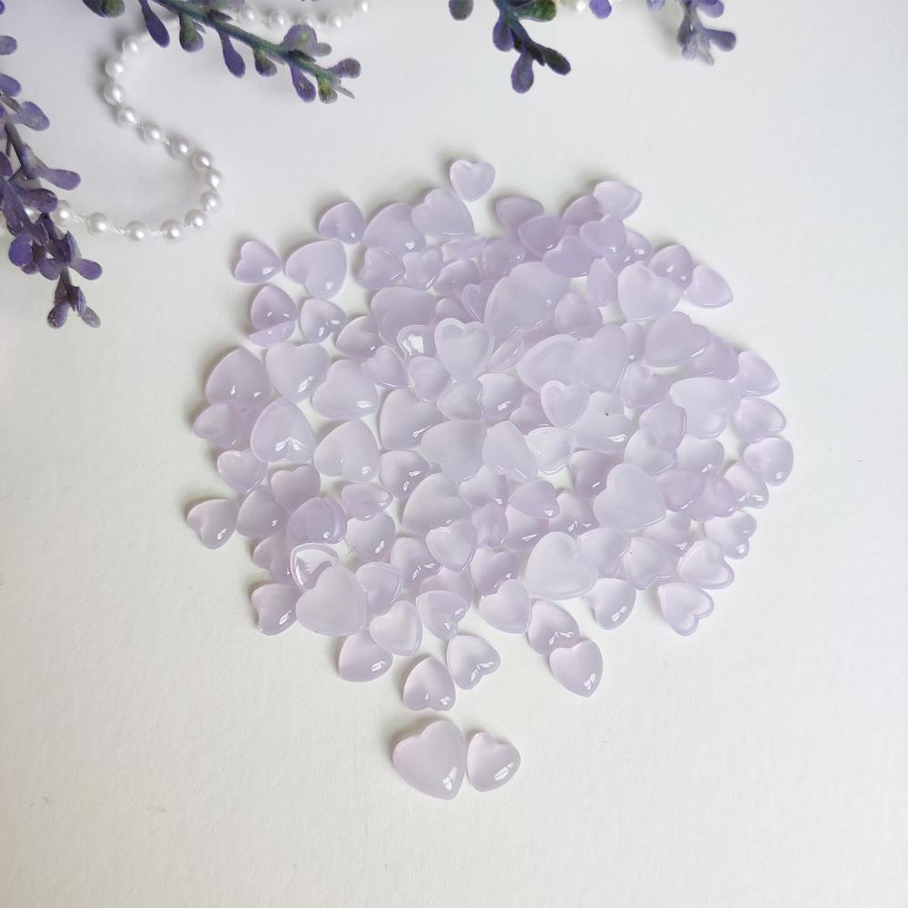 Dress My Crafts Water Droplet Embellishment- Lilac Hearts