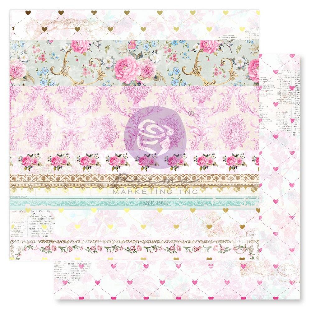 Prima Marketing 12x12 Double Sided Paper- Avec Amour- "Together Forever"