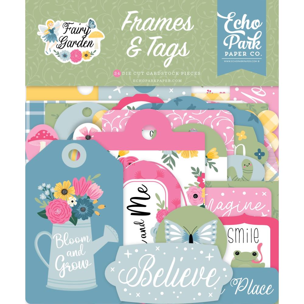 Echo Park Ephemera Pack -Frames & Tags - Fairy Garden