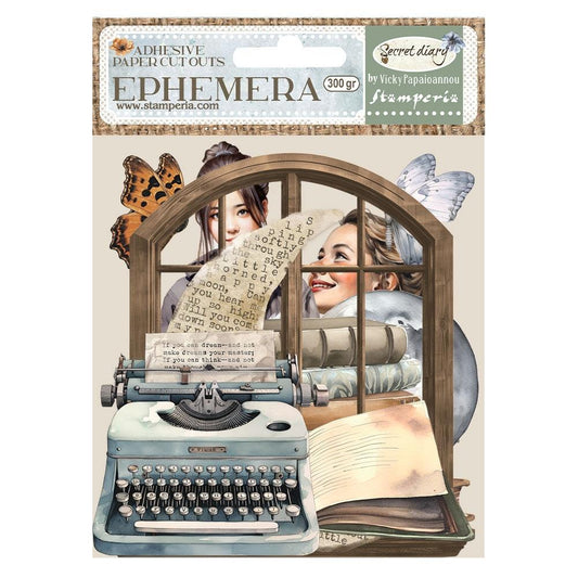 Stamperia Adhesive Die Cuts - Secret Diary Ephemera