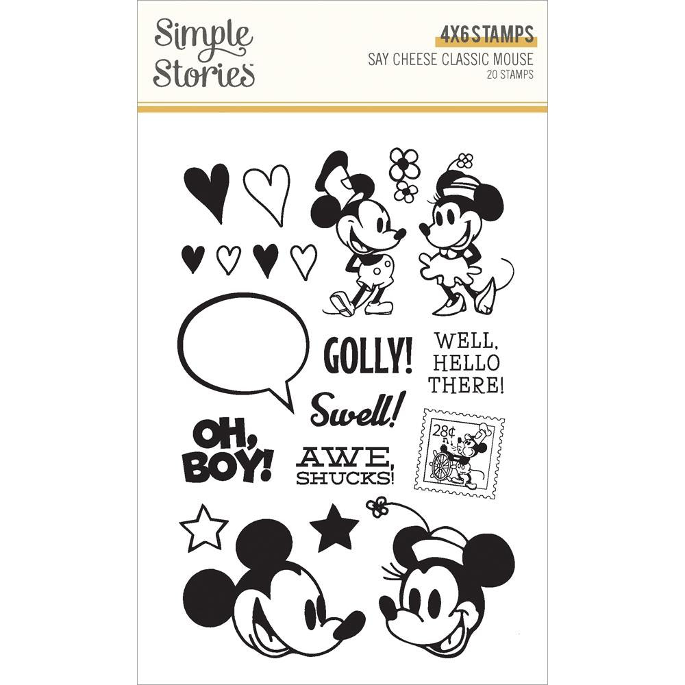 Simple Stories 4x6 Unmounted Stamps- Say Cheese Classic Mouse