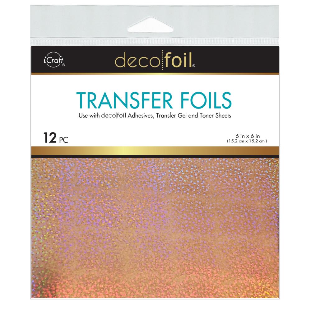 Deco Foil Transfer Sheets 6" x 6" 12 pkg- Sparkling Cider