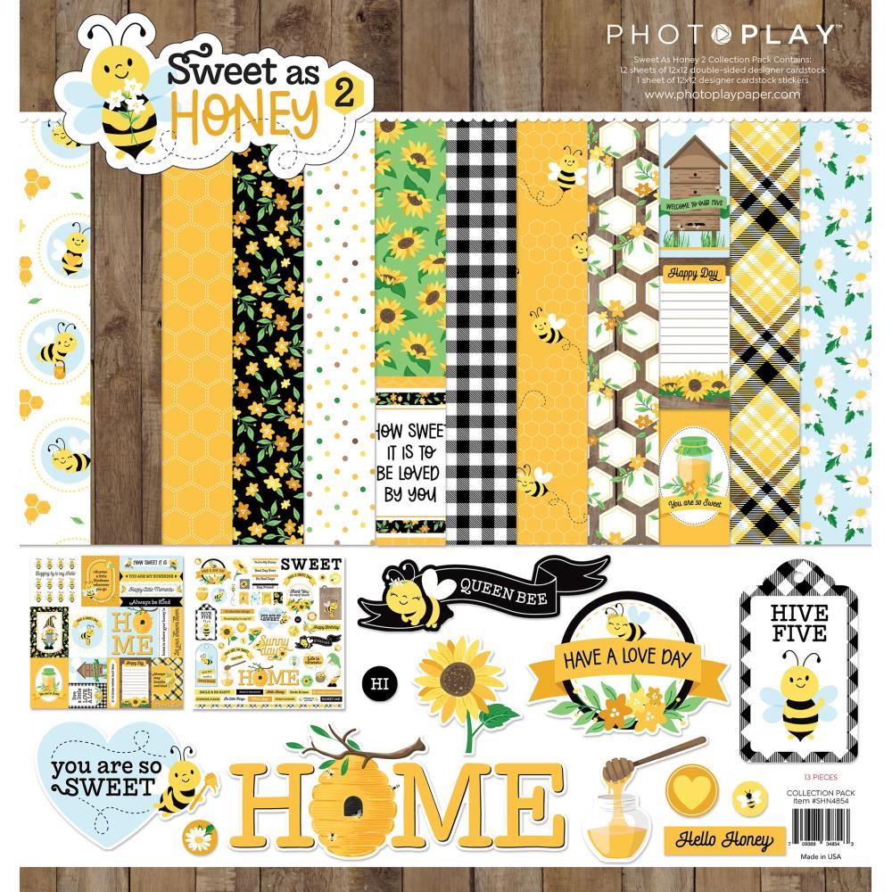 PhotoPlay 12x12 Double Sided Paper Pack - Sweet As Honey 2