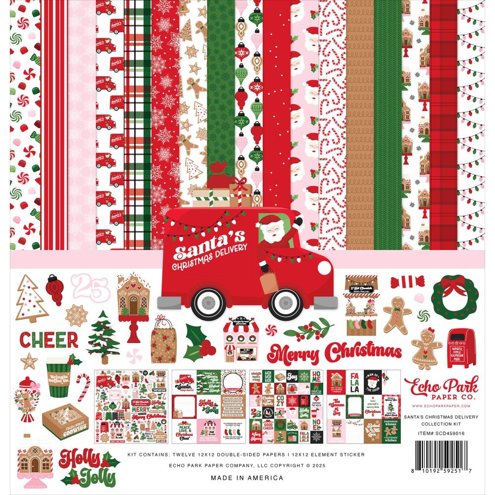 Echo Park 12x12 Double Sided Paper Pack - Santa's Christmas Delivery
