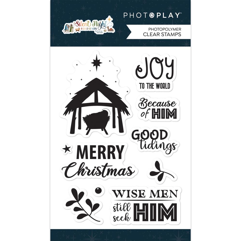 Photoplay Photopolymer Clear Stamps- Silent Night A Child is Born