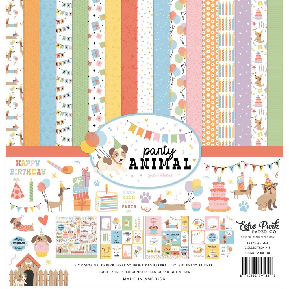 Echo Park 12x12 Double Sided Paper Pack - Party Animal