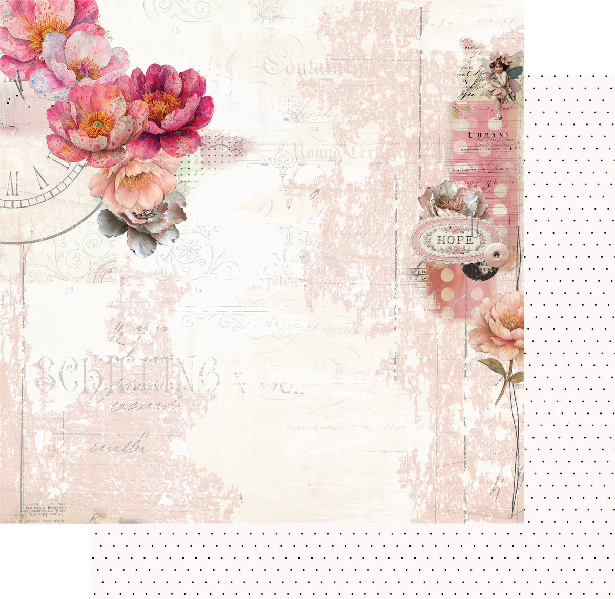 Uniquely Creative 12x12 Double Sided Paper- Dressed in Daydreams- Notes of Grace
