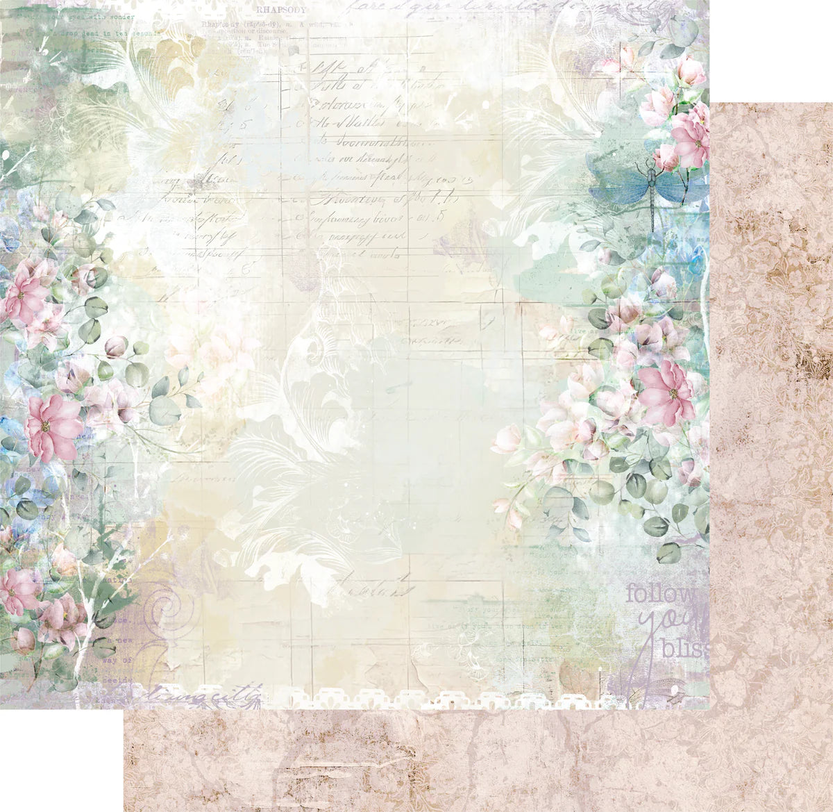 Uniquely Creative 12x12 Double Sided Paper - Floral Archives- A Study of Blooms