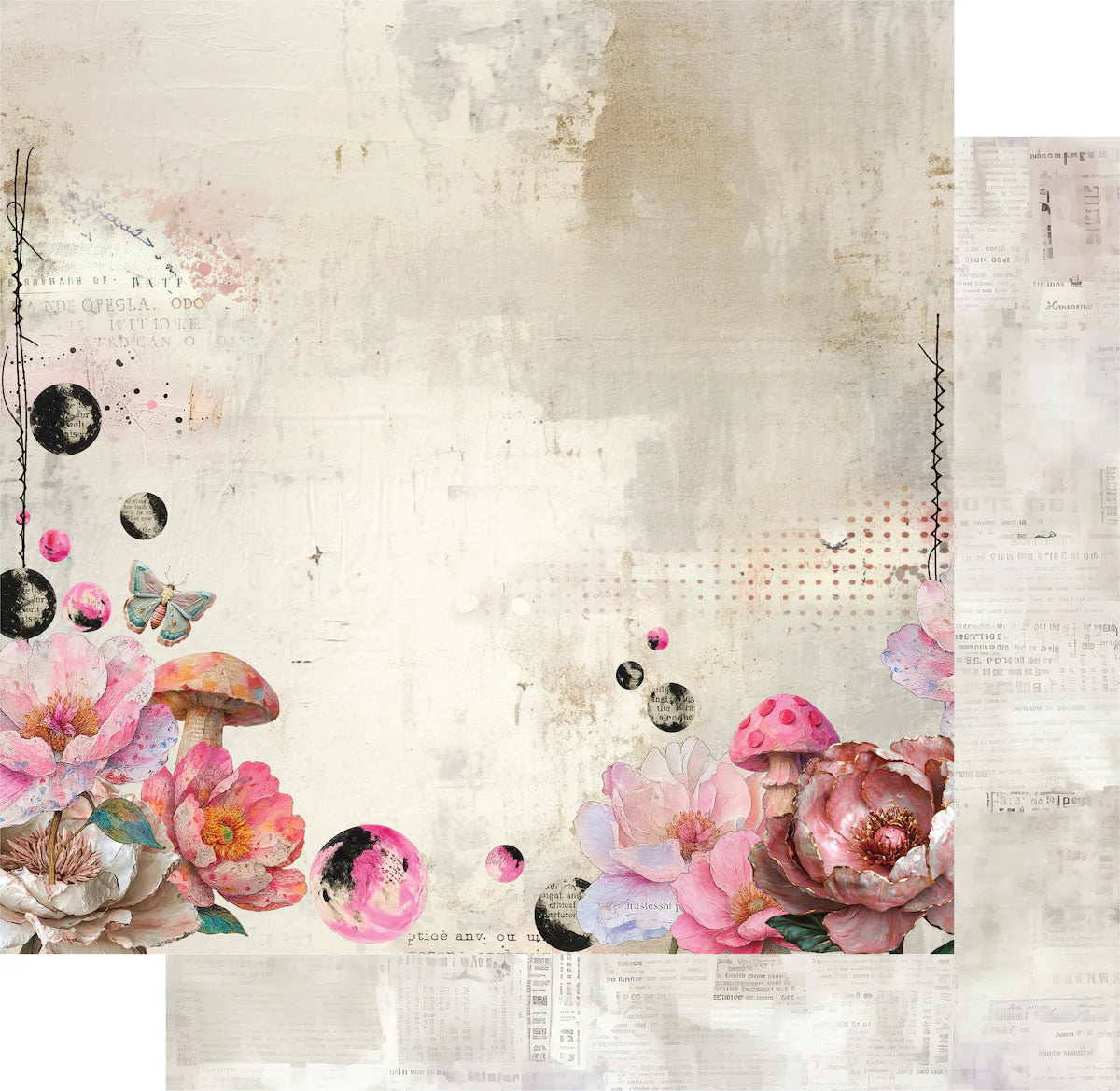 Uniquely Creative 12x12 Double Sided Paper - Dressed in Daydreams- Once in a Bloom