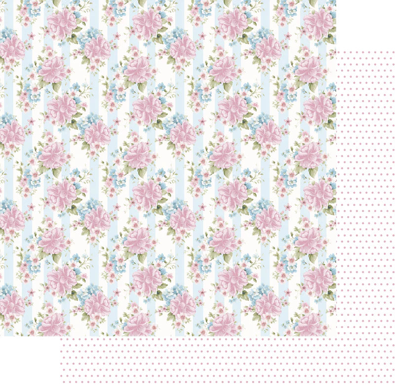 Uniquely Creative 12x12 Double Sided Paper- Patchwork Roses- Quilt Block