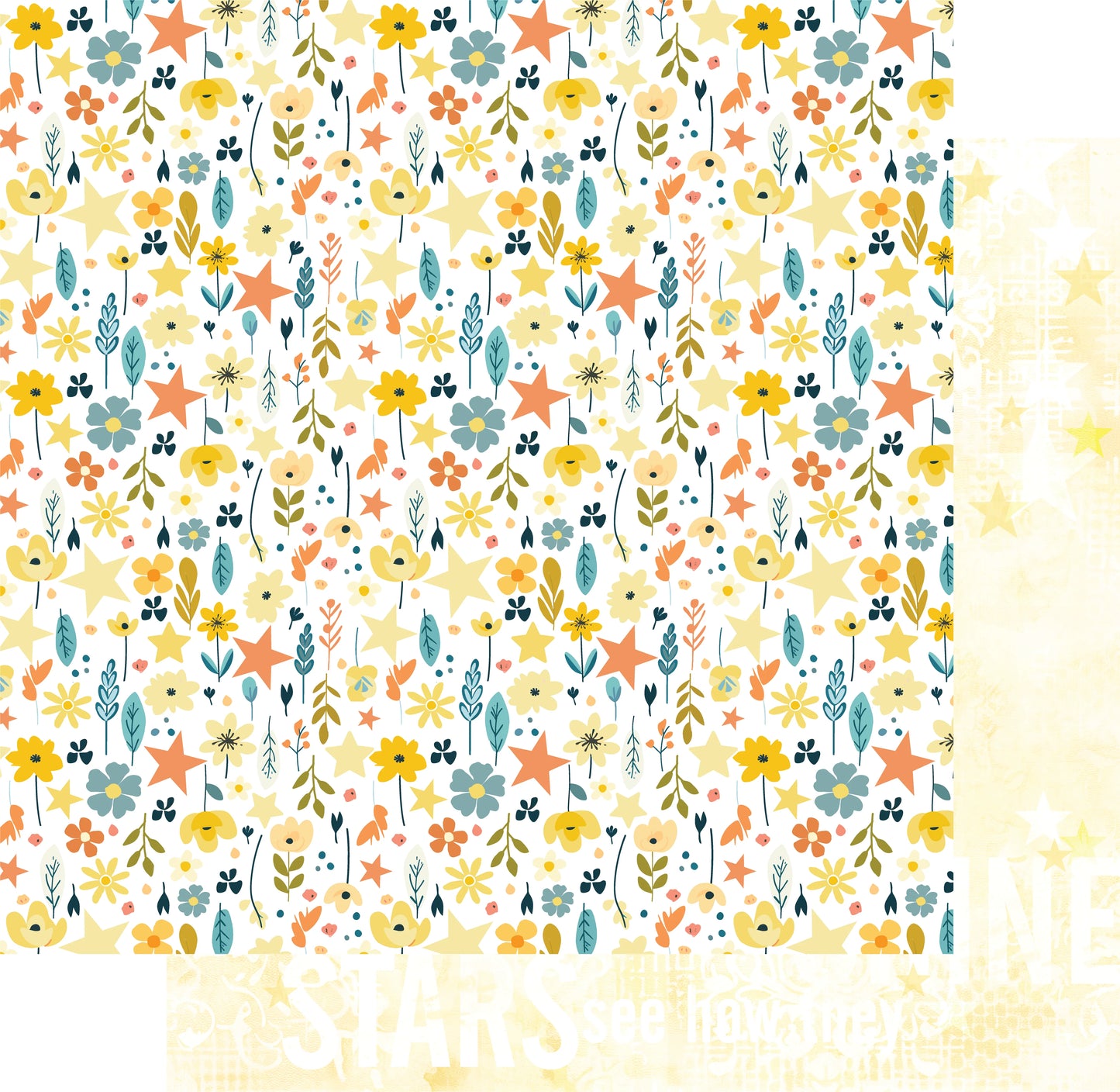 Uniquely Creative 12x12 Double Sided Paper- Written in the Stars- Starlit Garden