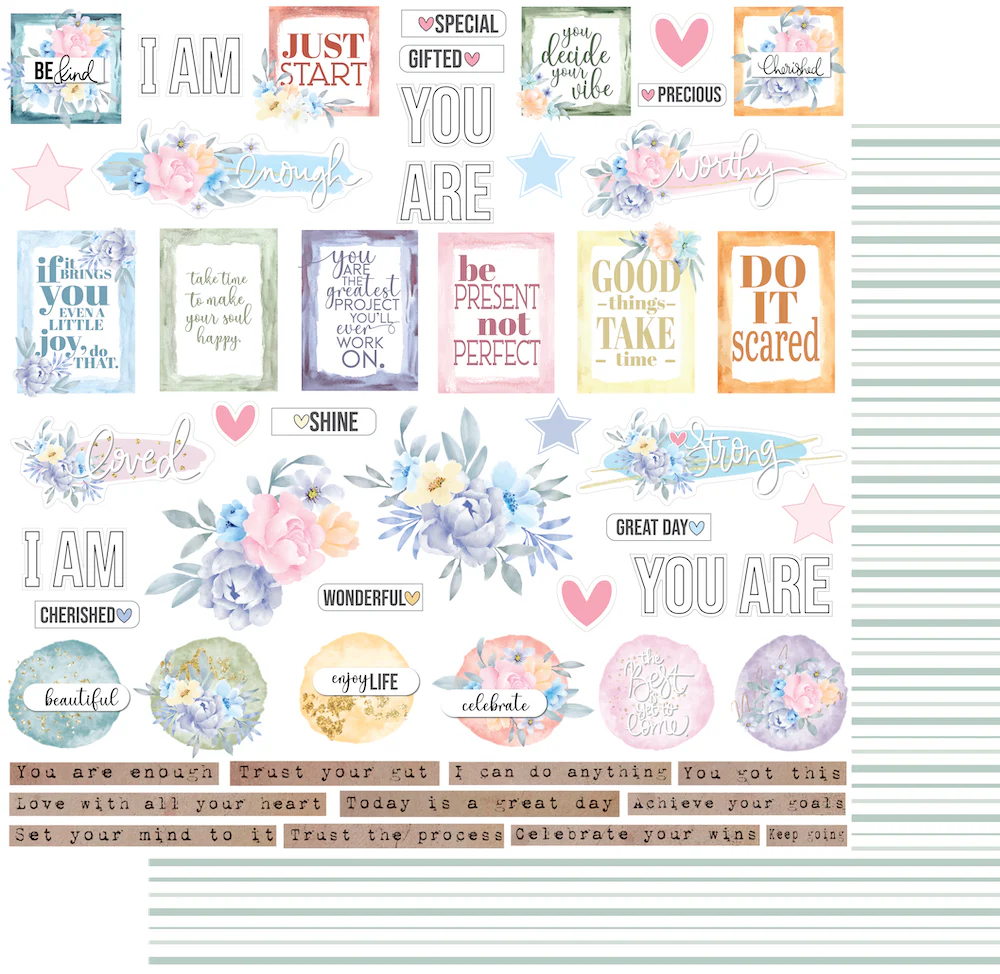 Uniquely Creative 12x12 Double Sided Paper - Heart & Soul - Good Advise