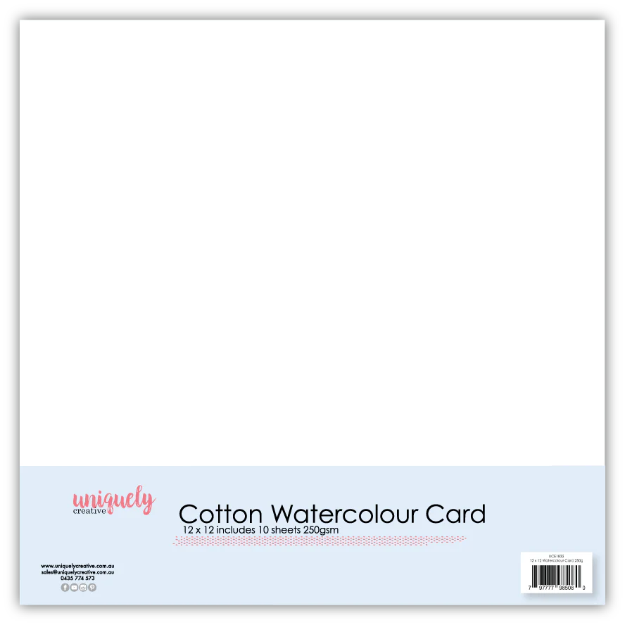 Uniquely Creative 12x12 Watercolour Cardstock 250gsm