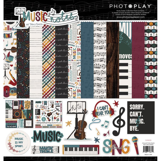 PhotoPlay 12x12 Double Sided Paper Pack - Music Notes