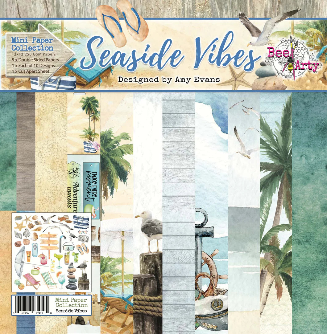 Bee Arty 12x12 Double Sided Paper- Seaside Vibes Mini Collection
