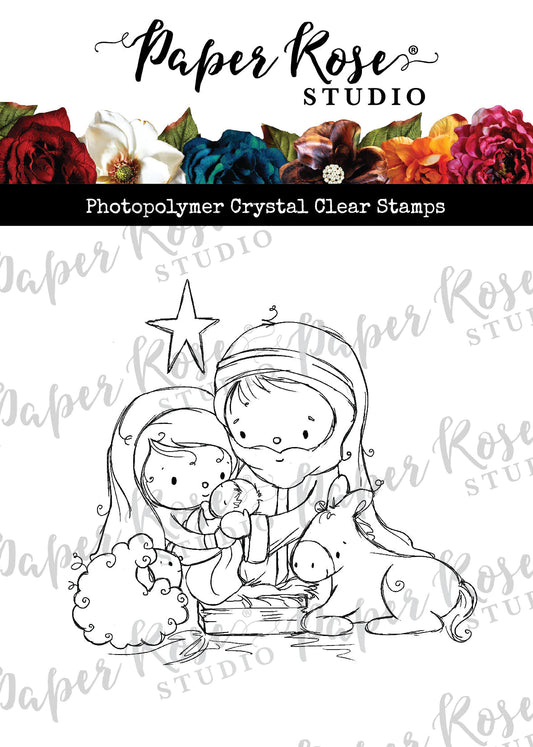 Paper Rose Studio Photopolymer Clear Stamp- Nativity Christmas