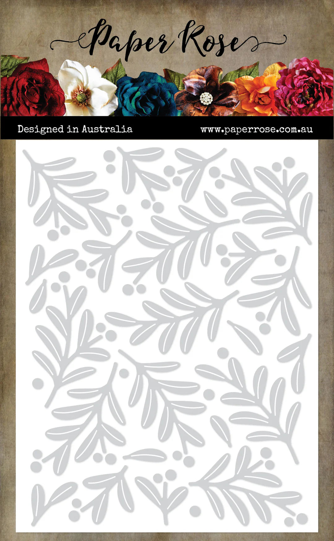 Paper Rose Studio Metal Die - Floral Christmas Coverplate
