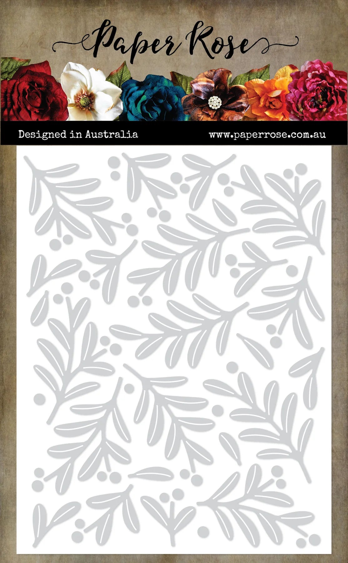 Paper Rose Studio Metal Die - Floral Christmas Coverplate