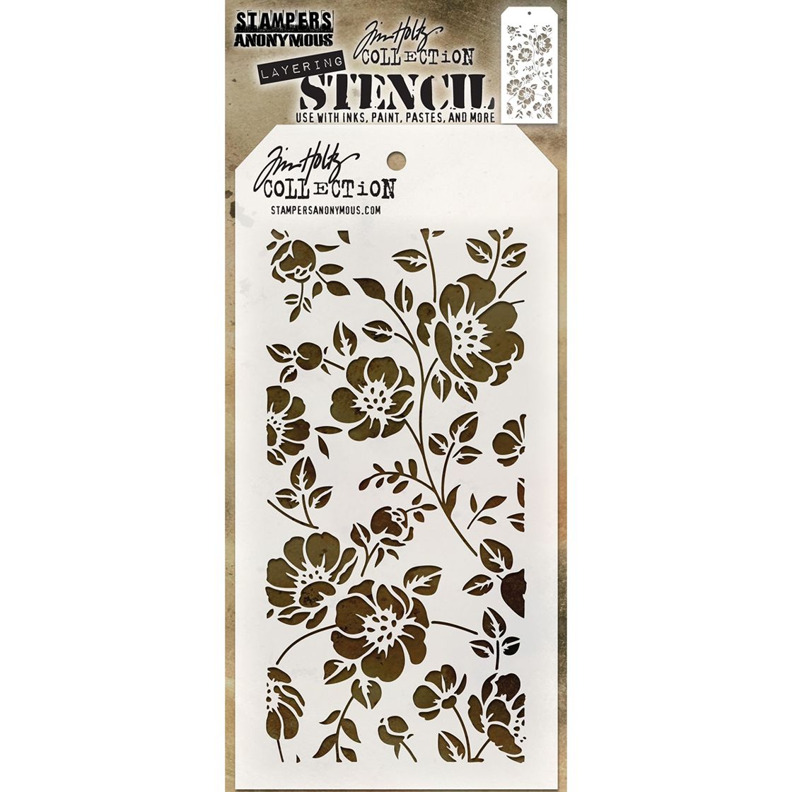 Tim Holtz Stampers Anonymous Layering Stencil- Floral