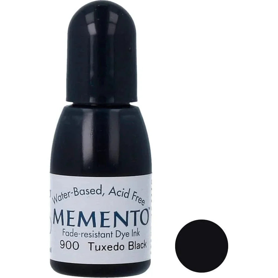 Tsukineko Memento Fade Resistant Dye Ink- Tuxedo Black