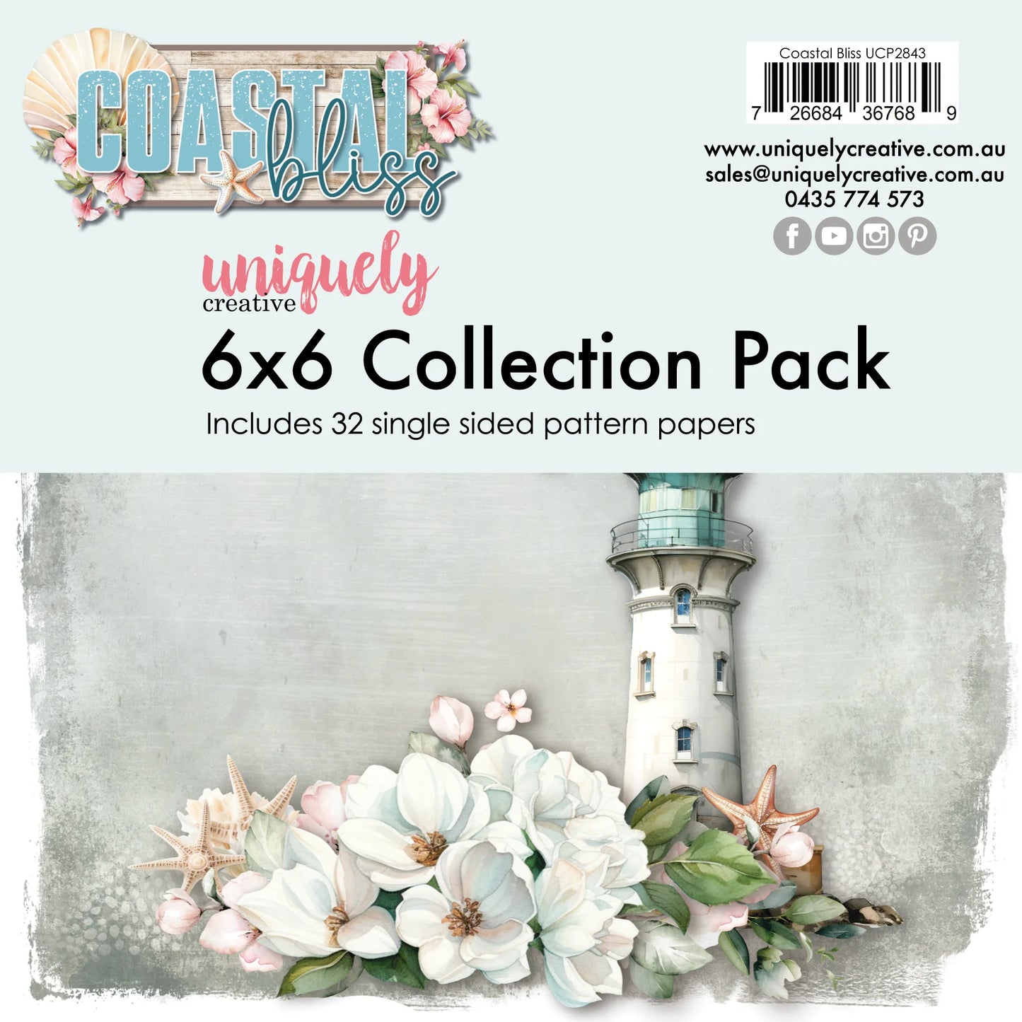 Uniquely Creative 6x6 Paper Pack - Coastal Bliss