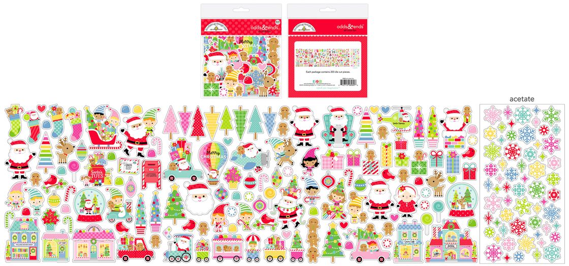 Doodlebug Design Inc Ephemera Pack - Oh What Fun