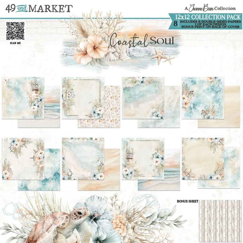 49 and Market 12x12 Double Sided Paper Pack - Coastal Soul