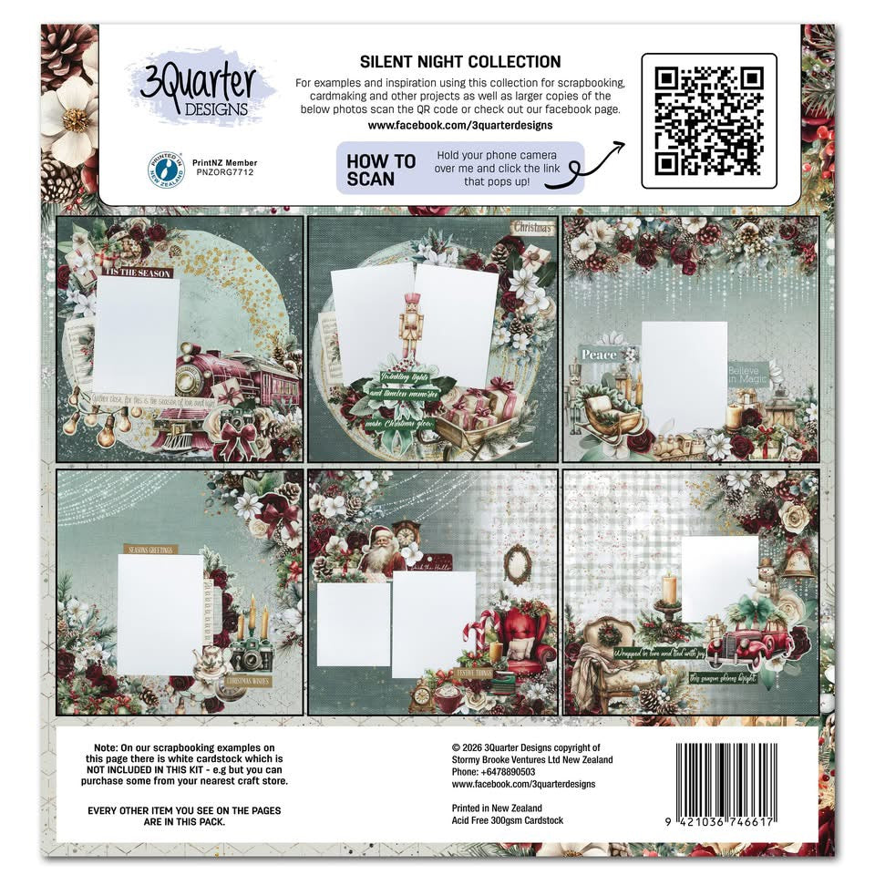 3Quarter Designs Designer Paper & Diecuts Set - Silent Night