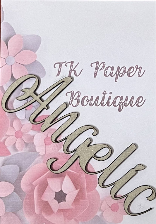 TK Paper Boutique Chipboard Title - Angelic