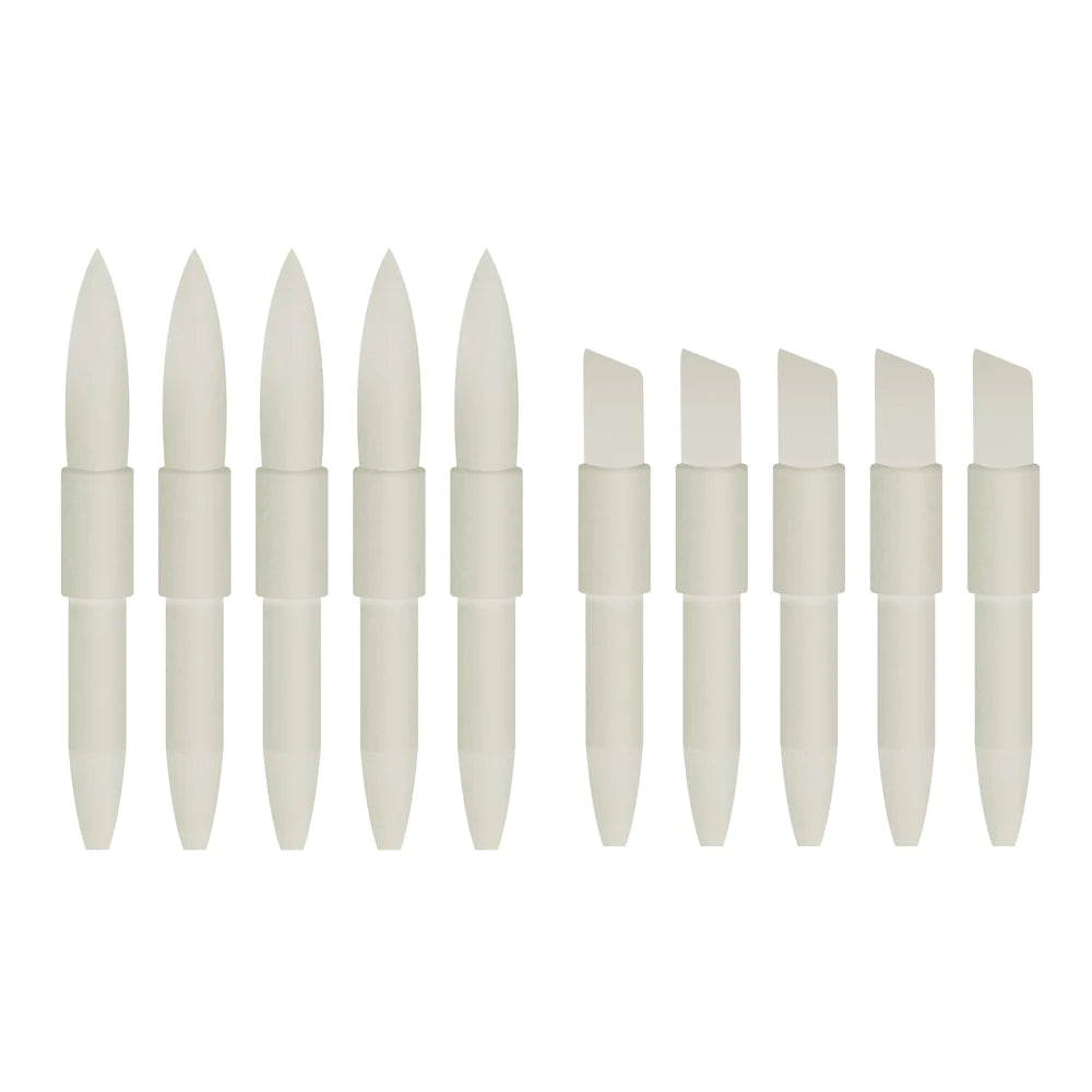 Couture Creations Alcohol Ink Markers - Replacement Tips- 5 Brush 5 Chisel Tips
