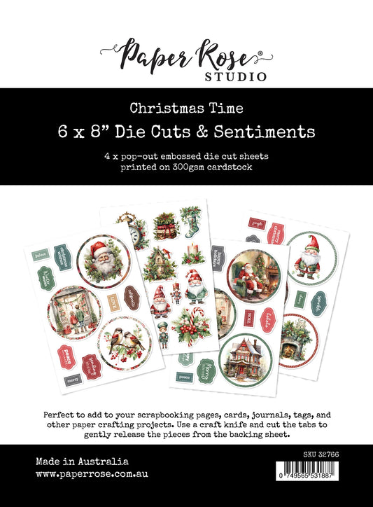 Paper Rose Studio 6" x 8" Die Cuts & Sentiments - Christmas Time