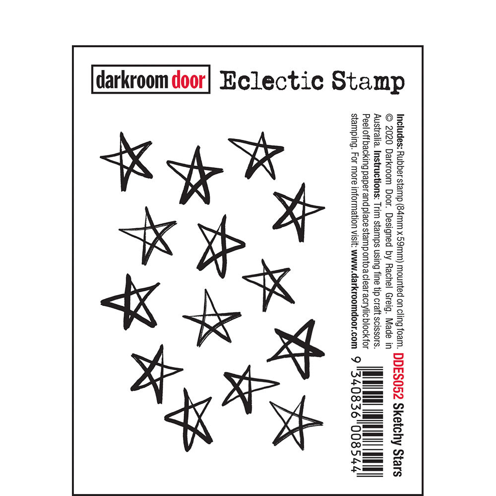 Darkroom Door Eclectic Stamp - Sketchy Stars