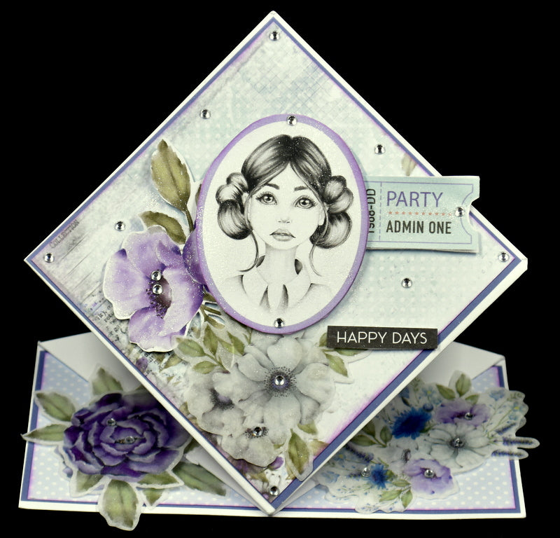 TK Paper Boutique Ready to Assemble Card Making Kit- Diamond Pop Up Cards.