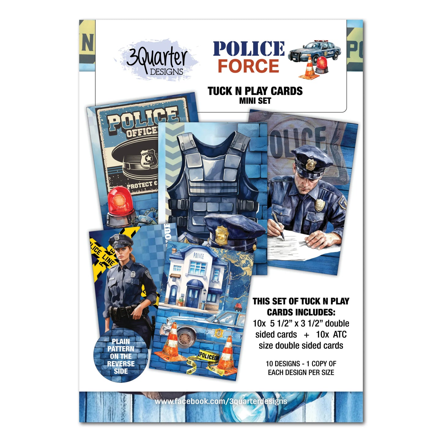3Quarter Designs Tuck n Play Cards Mini Set- Police Force