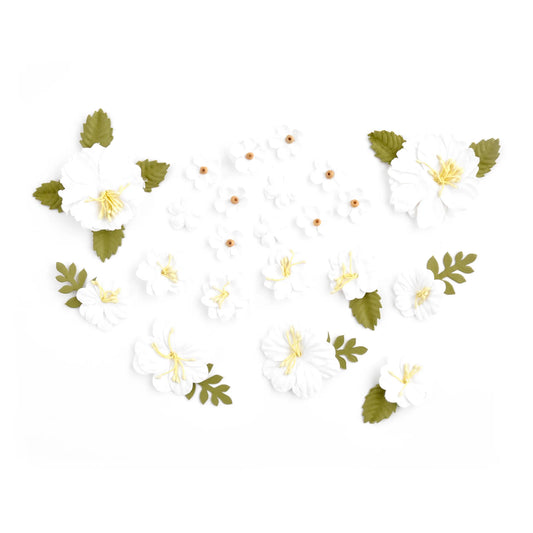 Kaisercraft Handmade Flowers - 35pcs - White