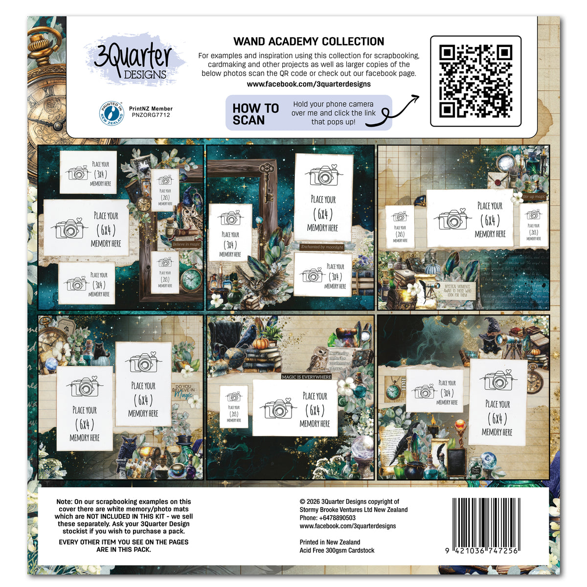3Quarter Designs Designer Paper & Diecuts Set- Wand Academy