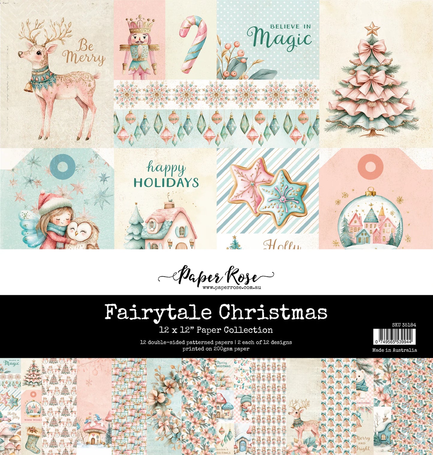 Paper Rose Studio 12x12 Double Sided Paper Pack - FairyTale Christmas