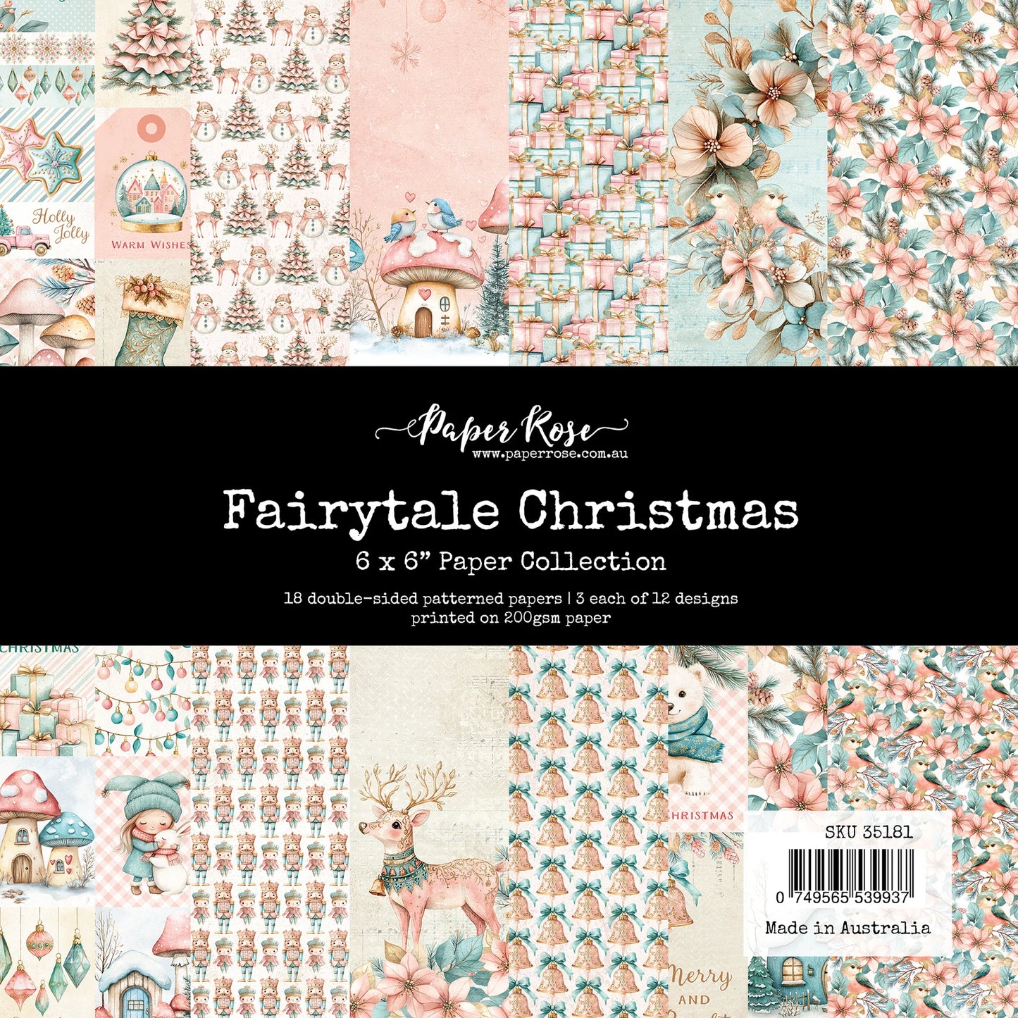Paper Rose Studio 6x6 Paper Pack - Fairytale Christmas