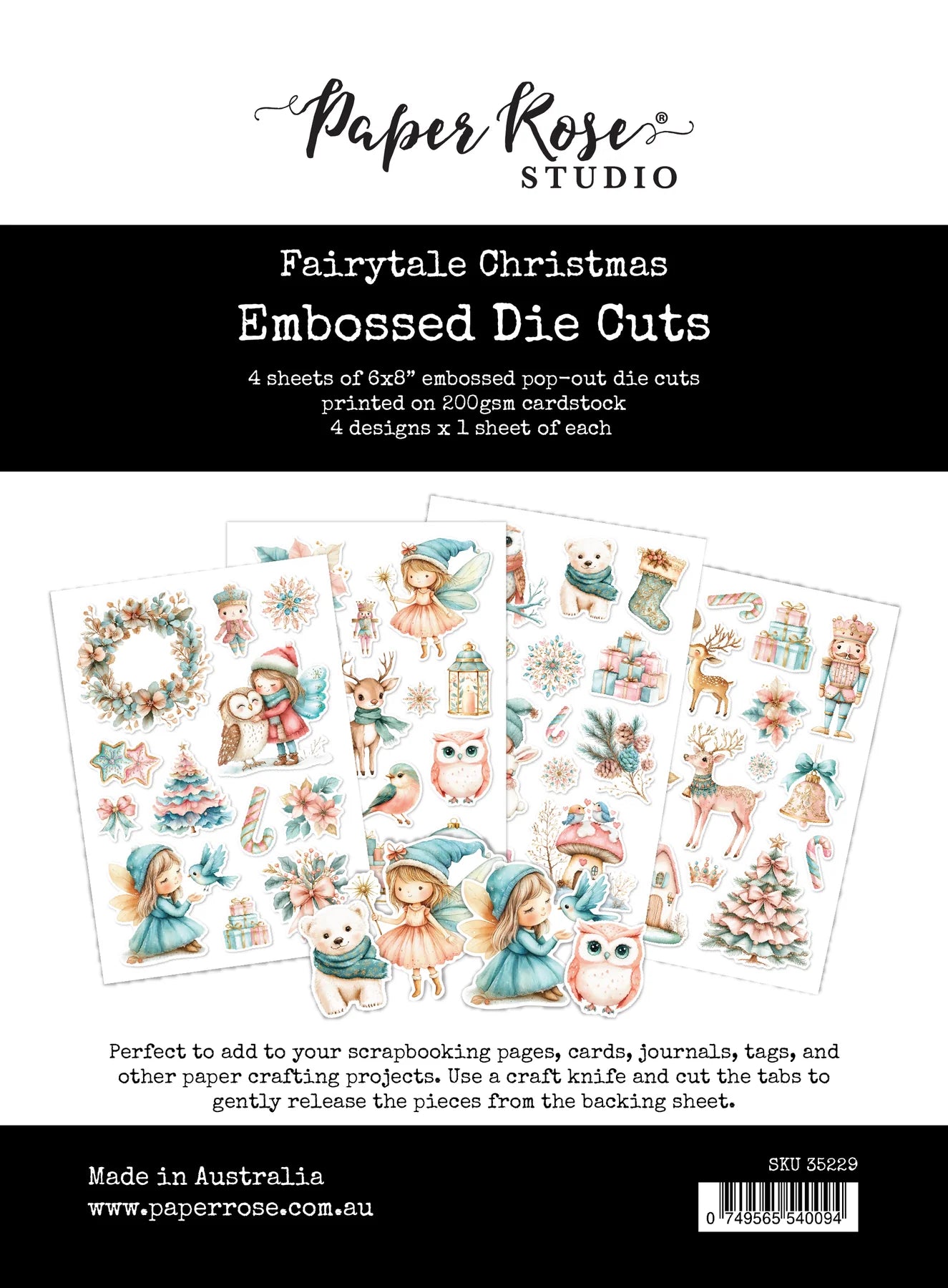 Paper Rose Studio Embossed Die Cuts- Fairytale Christmas
