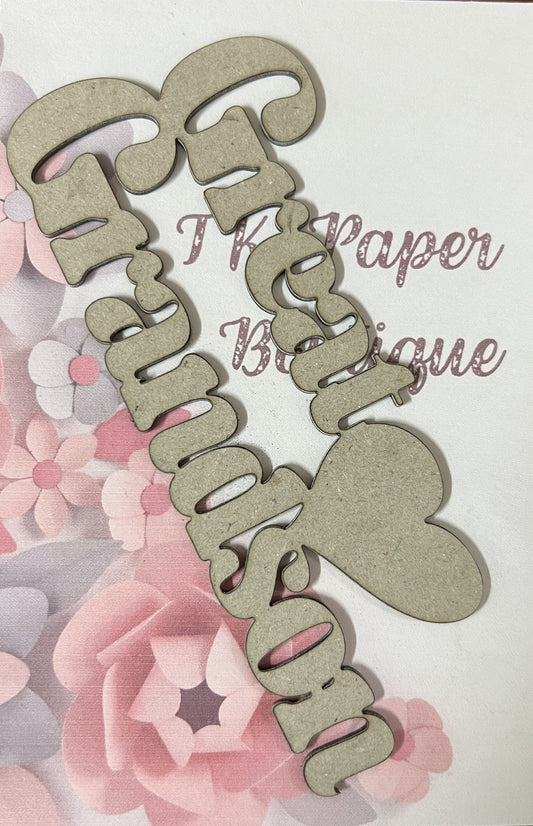 TK Paper Boutique Laser Chipboard - Great Grandson
