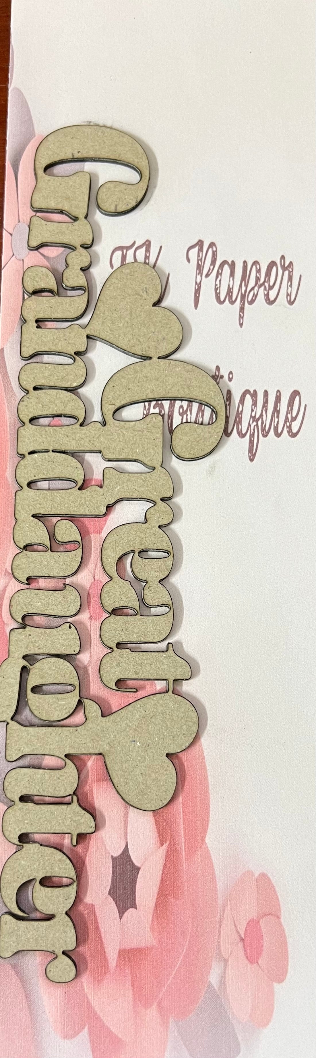 TK Paper Boutique Laser Chipboard - Great Granddaughter