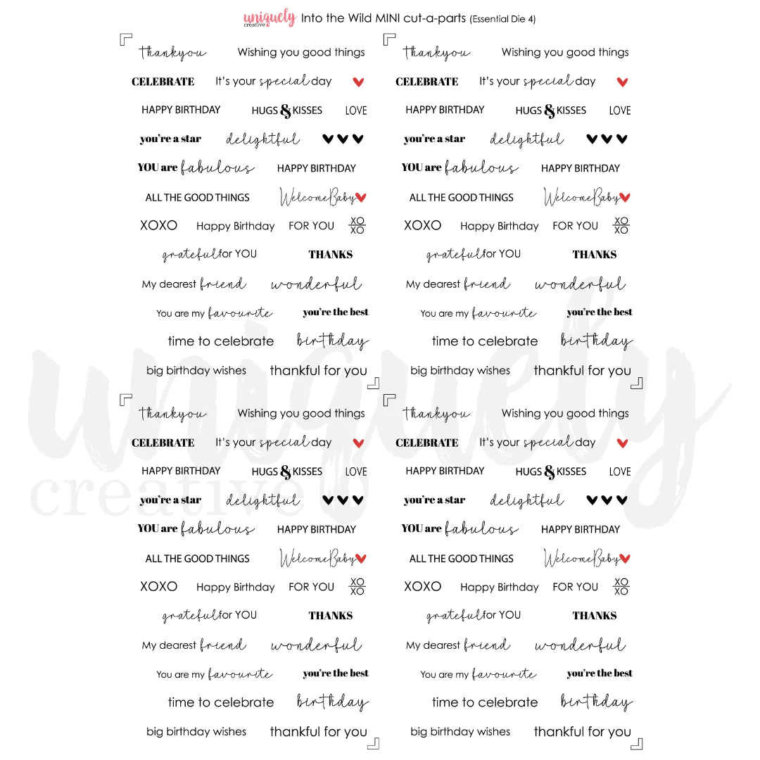 Uniquely Creative - Into the Wild Mini Cut-a-Parts (Essentials Die 4)