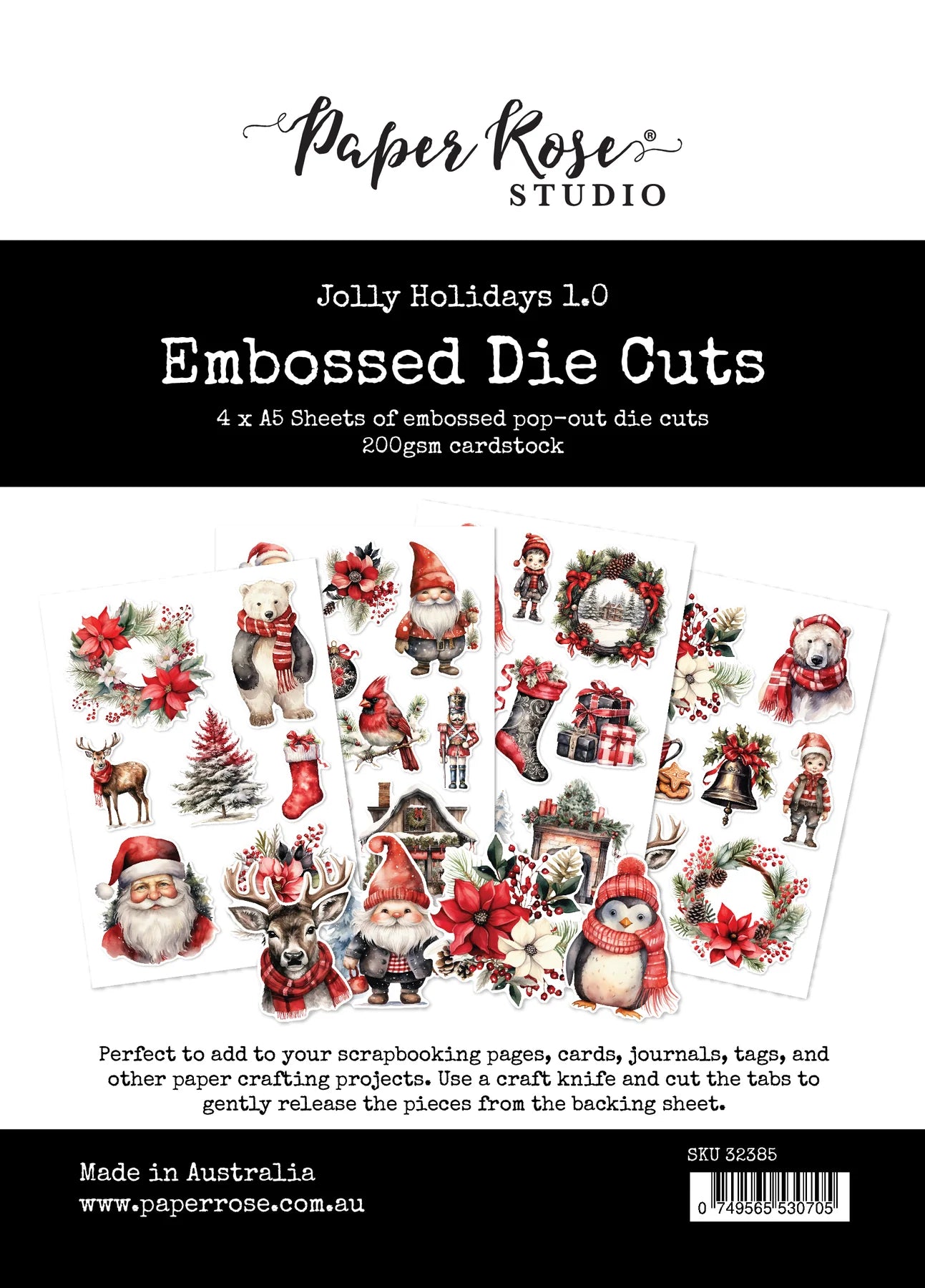 Paper Rose Studio Embossed Die Cuts - Jolly Holidays 1.0