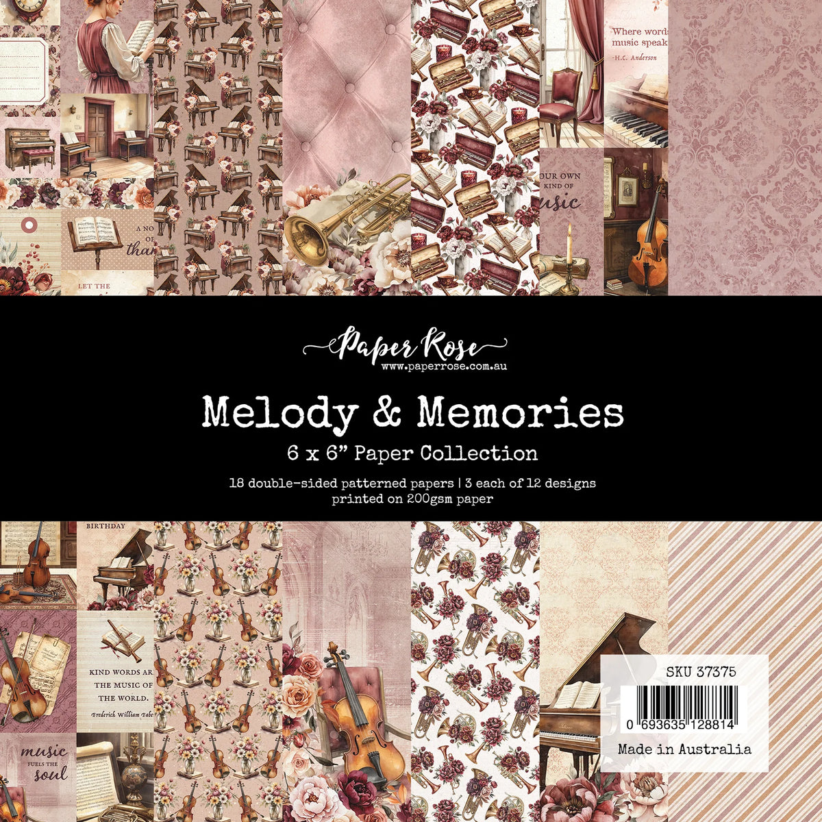Paper Rose Studio 6x6 Paper Pack - Melody & Memories