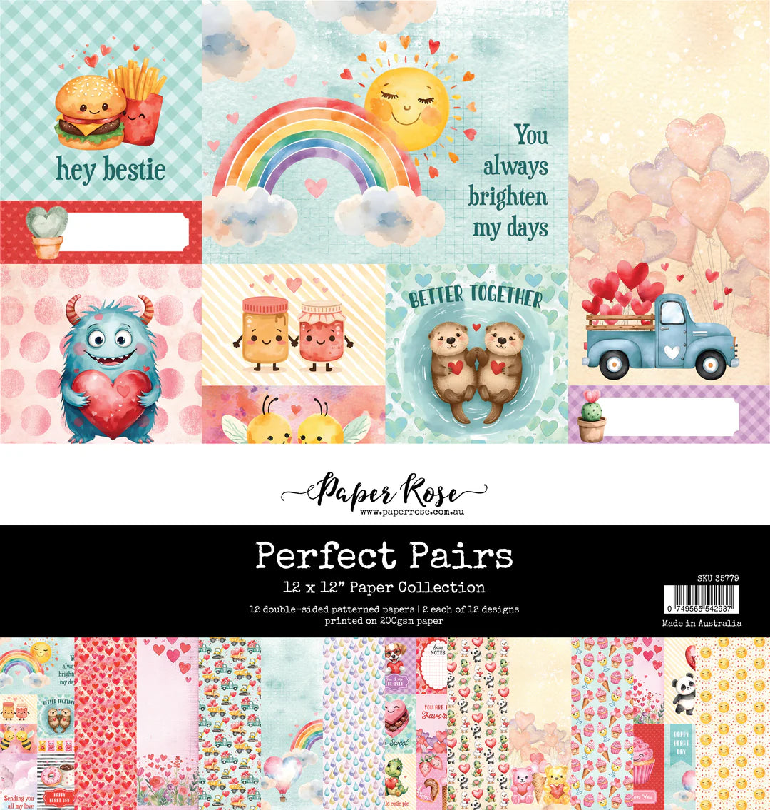 Paper Rose Studio 12x12 Double Sided Paper Pack - Perfect Pairs