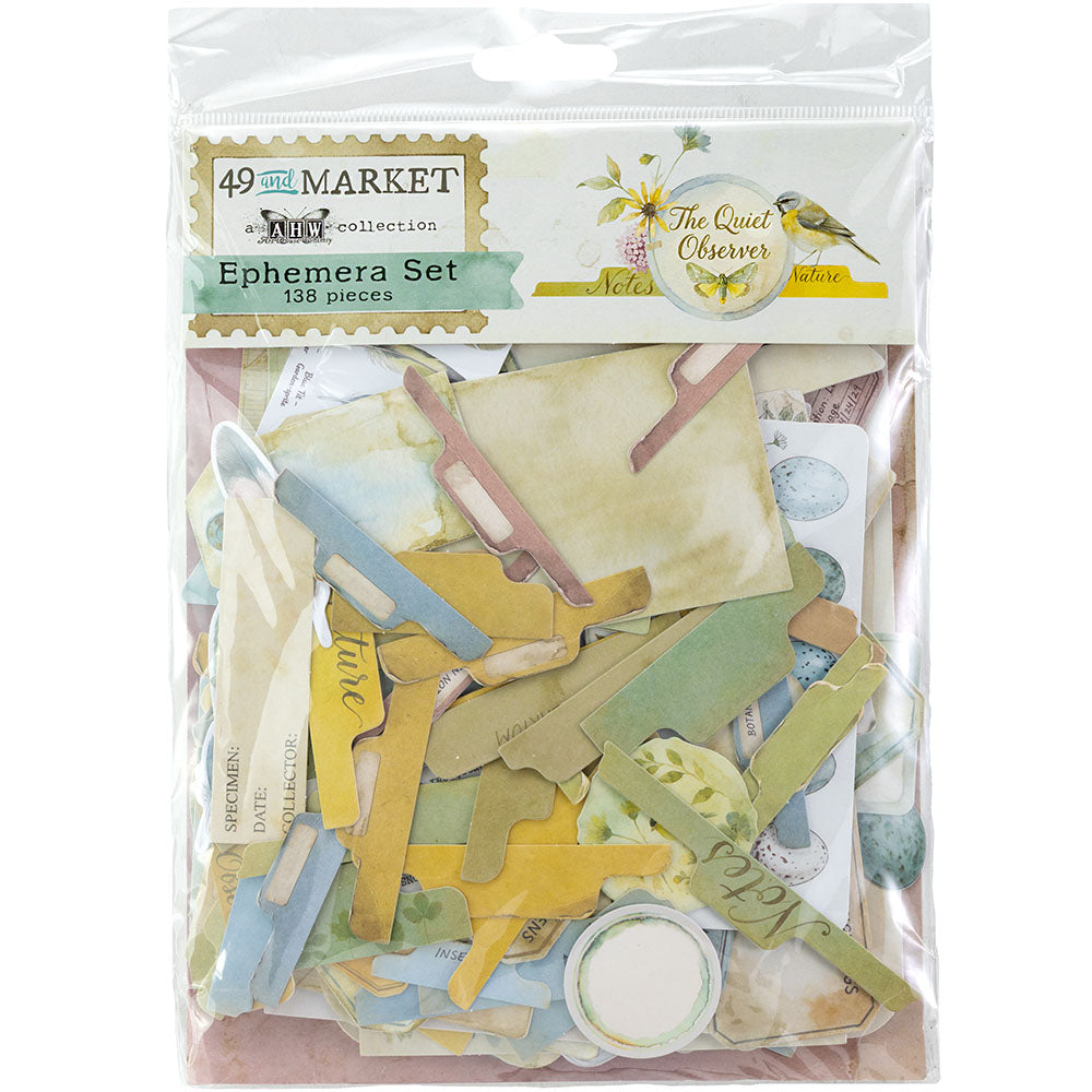49 and Market Ephemera Set -The Quiet Observer- 138pcs