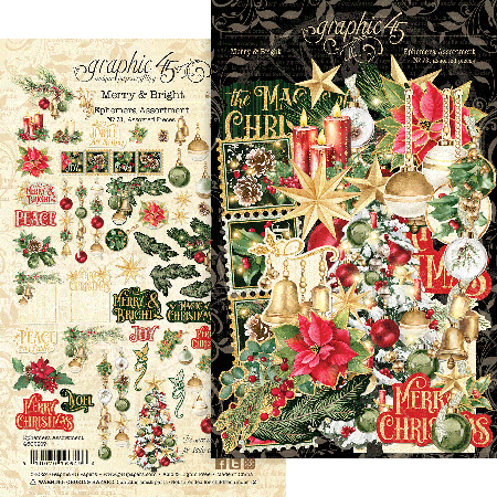 Graphic 45 Ephemera Pack - Merry & Bright