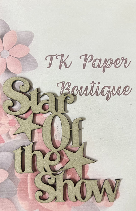TK Paper Boutique Laser Chipboard - Star of the Show