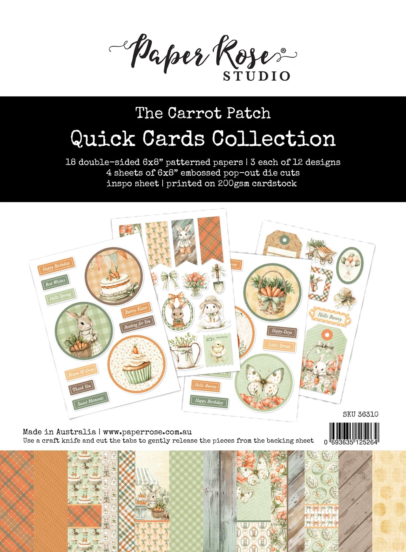 Paper Rose Studio Quick Cards Collection- The Carrot Patch